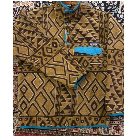 Vintage 2000’s Patagonia Synchilla Snap-T - Abstract Yellow Design - Picture 5 of 9